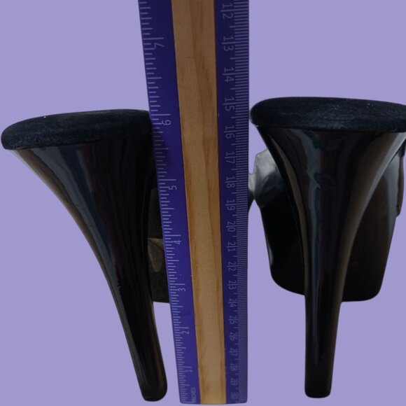 Ellie  Platform Vanity 6 Heels Black/Clear Size 11 - Picture 7 of 14